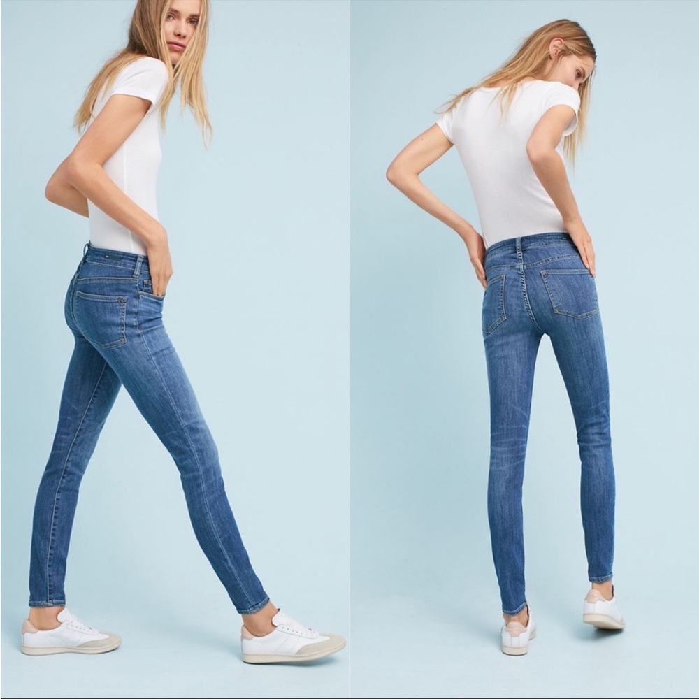 Anthropologie Hi-Rise Denim Leggings Size 26